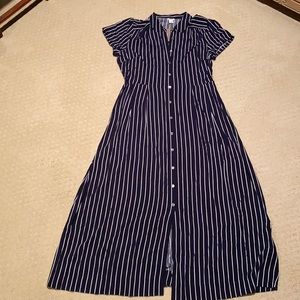 J. Crew Striped Maxi Shirt Dress (NWT)